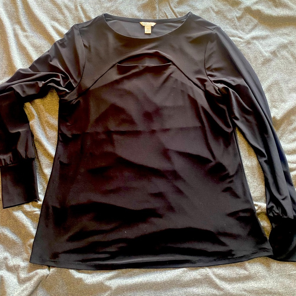 Black Cutout Shirt